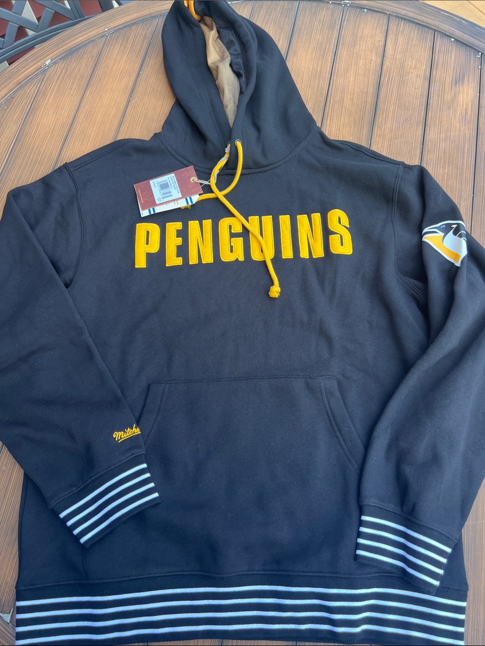 Mitchell & Ness Black Hoodie with Gold